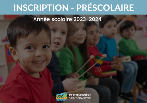 Inscription des élèves au préscolaire (2023-2024)